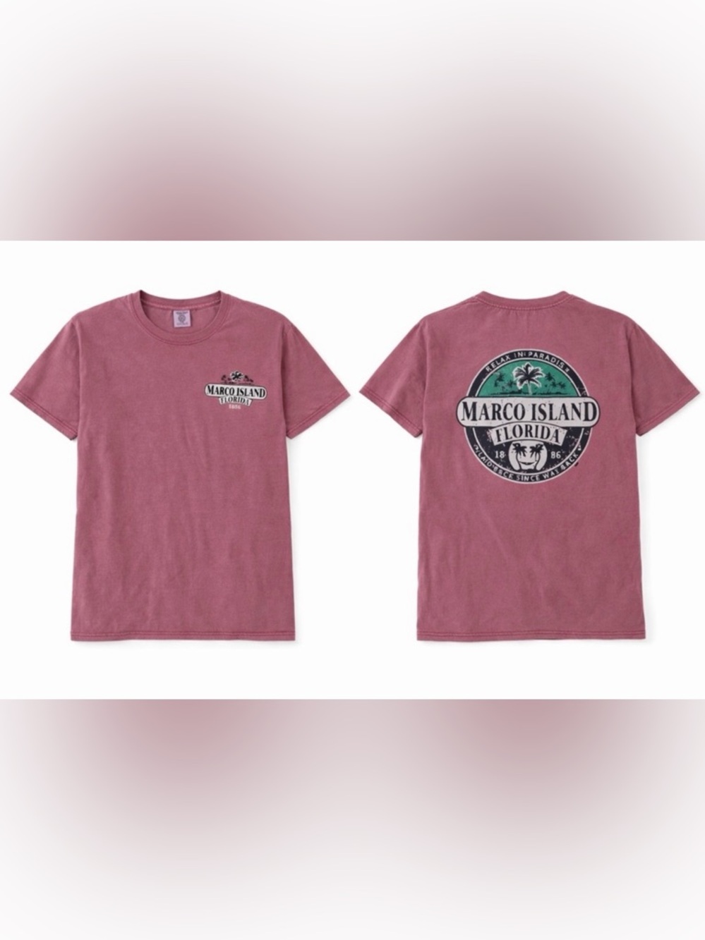 Marco Island Florida Vintage Graphic Tee Relax in Paradise T-Shirt XL Unisex